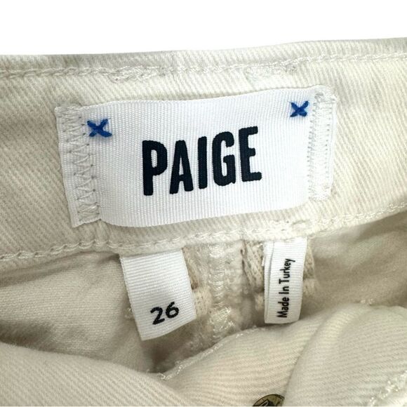 PAIGE Frankie Wide Leg Jeans with Seamed Belt Loops in DESERT DUNE - Picture 13 of 15